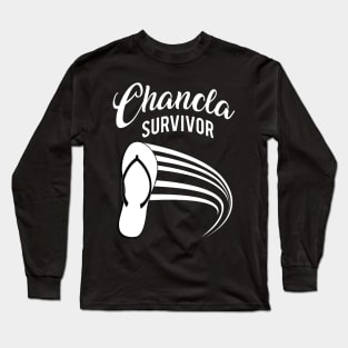 Chancla Survivor Hispanic Culture Long Sleeve T-Shirt